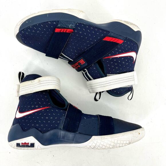 Nike LeBron Soldier Ten SFG USA Olympic Obsidian Red White Blue US7Y / EU40 shoe - Picture 4 of 8